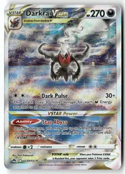 DARKRAI VSTAR GG50/GG70 HOLO VSTAR RARE CROWN ZENITH GALARIAN GALLERY POKEMON NM - Image 1