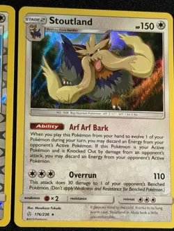 Pokemon Cosmic Eclipse Stoutland 248/236 Secret 176/236 Herdier 175 Lillipup 174 - Image 3