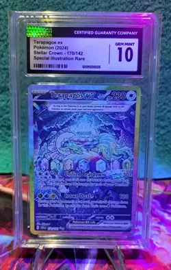 ✨✨SIR Pokemon / Terapagos Ex 170/142 ENG / Stellar Crown / CGC Gem Mint 10 💥 - Image 3