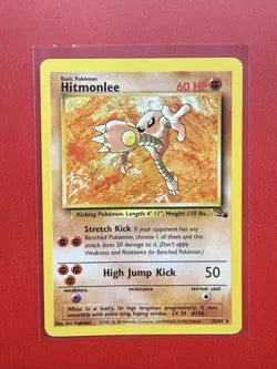 Hitmonlee Fossil 22/62 Non Holo Rare LP Pokemon TCG - Image 2