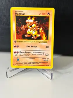 1999 Pokemon Magmar 36/102 1st Edition Shadowless Base Set WOTC Vintage NM/ LP - Image 1