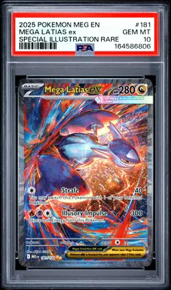 2025 POKEMON MEG EN-MEGA EVOLUTION #181 MEGA LATIAS EX PSA 10 - Image 1
