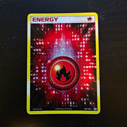 Pokemon TCG Fire Energy 102/106 Emerald Holo Holo Rare Basic Energy English - Image 1