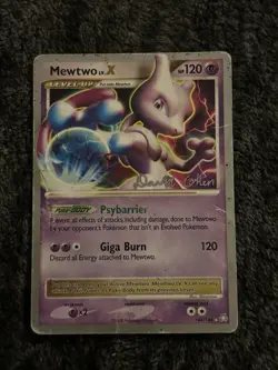 Pokemon Mewtwo LV.X #144 David Cohen Signature,2009 World Championships/ DAMAGED - Image 1