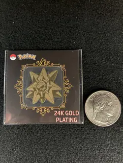 Starmie 24k Gold Plated Sticker Korean Striking Popping Candy Pokemon NM - Image 1