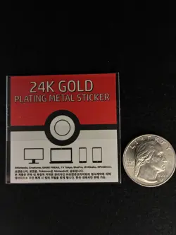 Starmie 24k Gold Plated Sticker Korean Striking Popping Candy Pokemon NM - Image 2