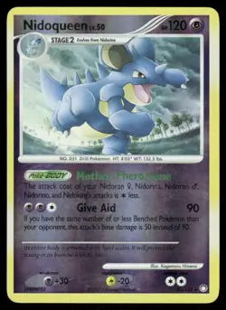 2007 Pokemon Nidoqueen Rare Mysterious Treasures 31/123 Reverse Holo DMG - Image 1