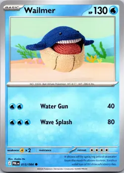 Wailmer 015/084 Common Pitch Black Pokemon Near Mint - Image 1