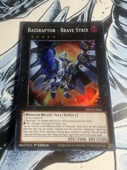 Yugioh! Raidraptor - Brave Strix PHNI-EN046 (SR) 1st Ed - Image 1