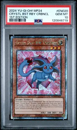 2024 Yu-Gi-Oh Crystal Beast Ruby Carbuncle EN014 Quarter CSR PSA 10 (Aug 25) - Image 1