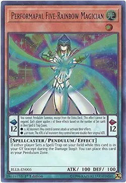 Performapal Five-Rainbow Magician Yu-Gi-Oh! BLLR-EN005 1st Ultra Rare - Image 1