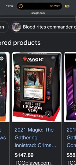 MTG Innistrad Crimson Vow Commander Vampiric Bloodline 100-Card Deck - Image 2