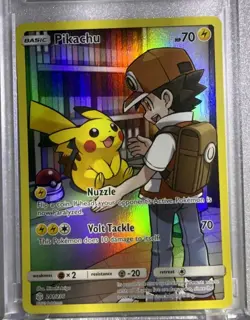 Pikachu 241/236 Sm-Cosmic Eclipse Secret Rare Full Art Holo Pokemon TCG - Image 1
