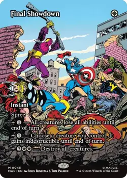 Final Showdown (FOIL + Borderless) 45 Marvel Universe Eternal-Legal MTG NM - Image 3