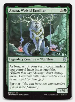 Anara, Wolvid Familiar 214 Uncommon Commander Legends Magic: The Gathering NM - Image 1