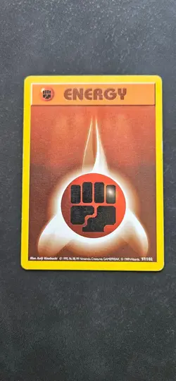 Fighting Energy 97/102 Common Base Set Shadowless Pokemon Unlimited MP - Image 1