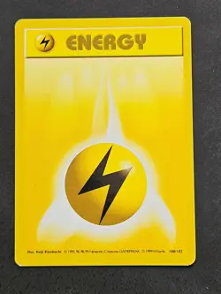 Lightning Energy 100/102 Common Base Set Shadowless Pokemon Unlimited MP - Image 1