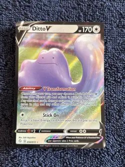 Pokemon TCG Ditto V Shining Fates 050/072 Holo Ultra Rare |NM| - Image 1