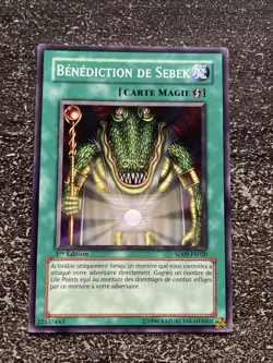 CARTE YU-GI-OH! 1ST BENEDICTION DE SEBEK SD09-FR020 PROCHE DU NEUF/NM - Image 1