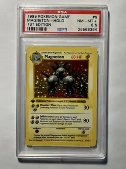 1999 Pokemon Base Set Shadowless 1st Edition Holo Magneton #9 PSA 8.5 POP 15 - Image 1