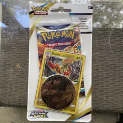 B-21 Pokemon Brilliant Stars Flapple promo card Checklane Blister Booster Pack - Image 1