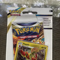 B-21 Pokemon Brilliant Stars Flapple promo card Checklane Blister Booster Pack - Image 2