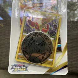 B-21 Pokemon Brilliant Stars Flapple promo card Checklane Blister Booster Pack - Image 3