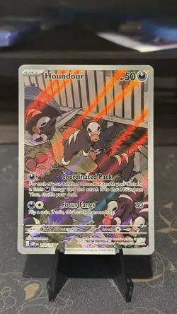 Pokemon TCG Scarlet and Violet Obsidian Flames Houndour Holo Card 204/197 - Image 1