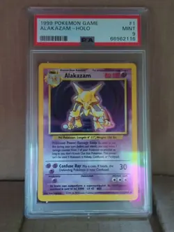 1999 Pokemon Game Alakazam Holo PSA 9 Mint 1/102 - Image 1