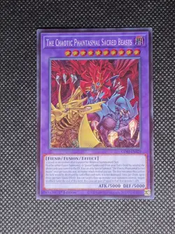 Yugioh The Chaotic Phantasmal Sacred Beast CORI-EN029 Secret Rare 1st Ed NM - Image 1