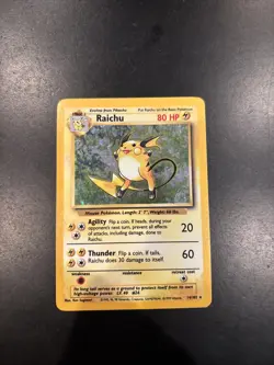 Pokemon TCG Raichu Base Set 14/102 Holo 1999-2000 Wizards Base Set Holo Rare -Lp - Image 1