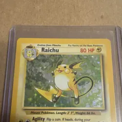 WoTC Pokemon TCG Base Set Raichu 14/102 Holo Rare 80HP English 1999-2000 - Image 3