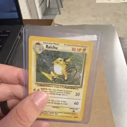 WoTC Pokemon TCG Base Set Raichu 14/102 Holo Rare 80HP English 1999-2000 - Image 4