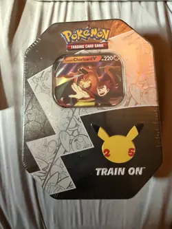 Pokemon TCG 25th Anniversary Celebrations Tin Lance's Charizard V New Sealed - Image 1