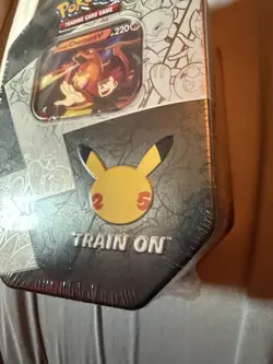 Pokemon TCG 25th Anniversary Celebrations Tin Lance's Charizard V New Sealed - Image 3