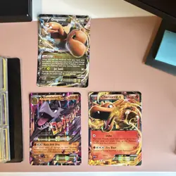 Pokemon TCG Binder Lot 9 Cards Foil EX/Mega Charizard 3,400$ TCG player value - Image 2