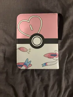 Pokemon Sylveon A5 3-Ring Zipper Faux Leather Binder 448 Card Holders - Image 2