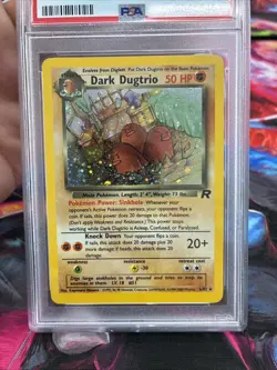 2000 POKEMON Team ROCKET Holo Dark Dugtrio #6 PSA 6 Card - Image 3