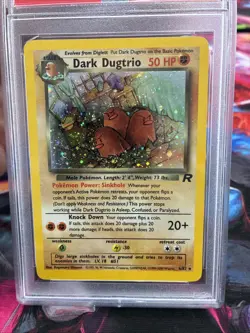 2000 POKEMON Team ROCKET Holo Dark Dugtrio #6 PSA 6 Card - Image 4