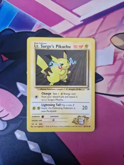 Lt. Surge's Pikachu 81/132 Gym Heroes Wotc Pokemon Card - Image 1