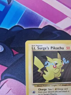Lt. Surge's Pikachu 81/132 Gym Heroes Wotc Pokemon Card - Image 2