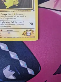 Lt. Surge's Pikachu 81/132 Gym Heroes Wotc Pokemon Card - Image 4