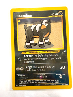 Houndour 43/105 Neo Destiny Pokemon Card WOTC Vintage Non-Holo Unlimited LP - Image 1