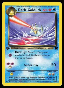 Dark Golduck 37/82 1st Edition Uncommon Team Rocket Pokemon Card - Image 1