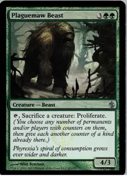 Plaguemaw Beast - U - Mirrodin Besieged - 87 - NM - Foil - Image 1