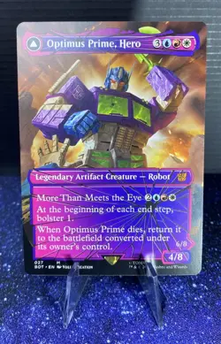 Optimus Prime, Hero Universes Beyond Transformers MTG Mythic 027 Shattered Glass - Image 1