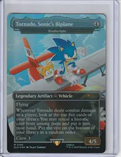 MTG | Tornado Sonic's Biplane- Weatherlight (Rainbow Foil) Sonic Secret Lair Drp - Image 1