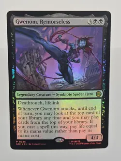 MTG Gwenom Remorseless 0286 Promo Marvel Spider-Man Foil Gift Box Exclusive - Image 1