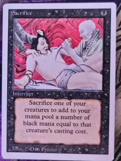 Sacrifice Uncommon Revised Edition Magic: The Gathering Moderately Played - Image 1