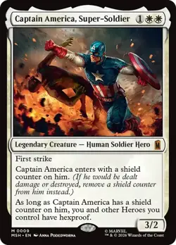 Captain America Super-Soldier 9 Magic The Gathering Marvel Super Heroes M NM - Image 1
